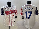 Men's Los Angeles Dodgers #17 Ohtani White Limited Stitched Jersey,baseball caps,new era cap wholesale,wholesale hats
